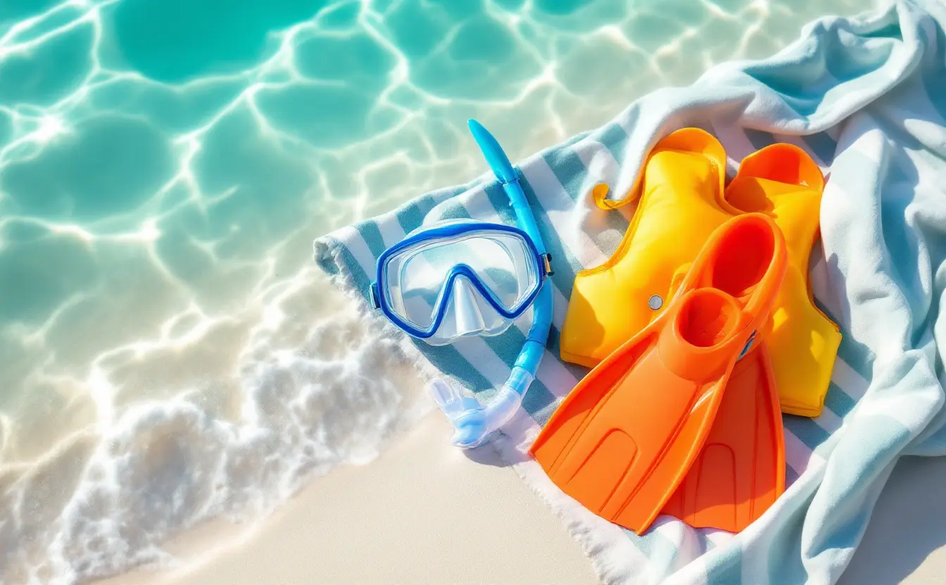 Snorkel gear for kids in the Bahamas: masks, vests, fins and safety